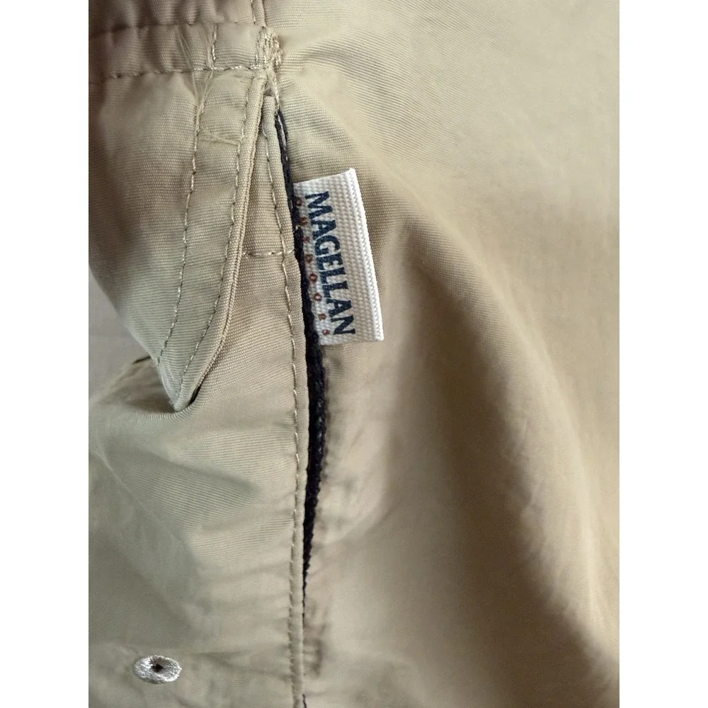 Magellan Outdoors Fish Gear Men's Zip-Off Cargo Pants Water Repellent Size L Tan